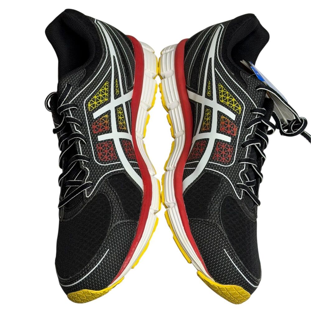 Asics Gel Chase Sneaker Shoe Mesh Leather Black White Red Men 14 NIB - Picture 7 of 12